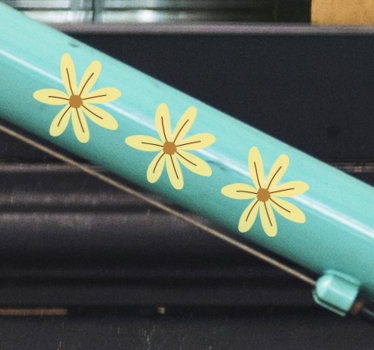 Pointed tickseed flowers bike sticker - TenStickers