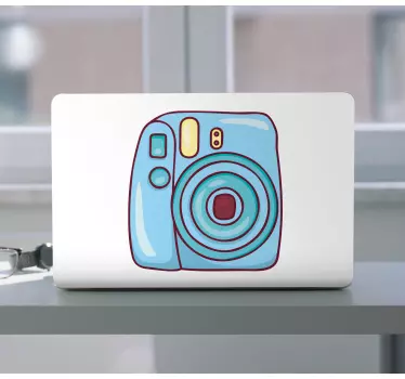 Polaroid camera small laptop stickers - TenStickers