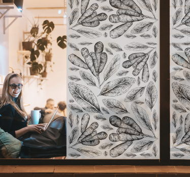 Polish plants window decal - TenStickers