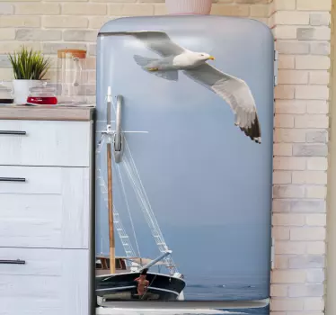 Polish seagull fridge wrap - TenStickers