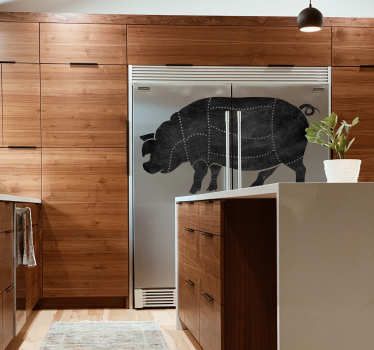 Pork Chop chalkboard sticker - TenStickers