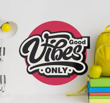 Positive vibes only motivational sticker - TenStickers