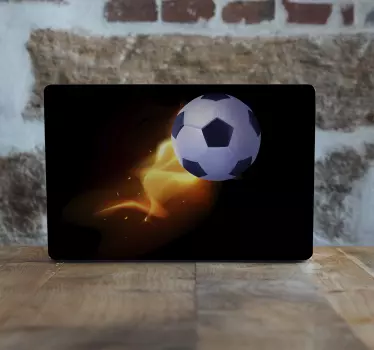 Power of football laptop stickers - TenStickers
