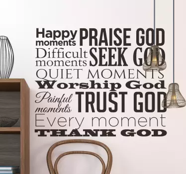 Praise God wall decor - TenStickers