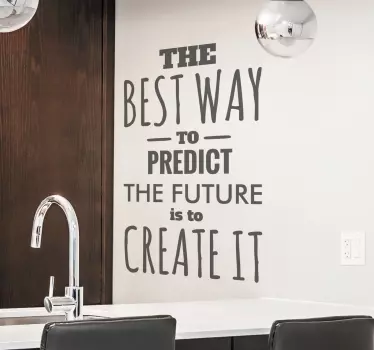 Predict The Future Text Sticker - TenStickers