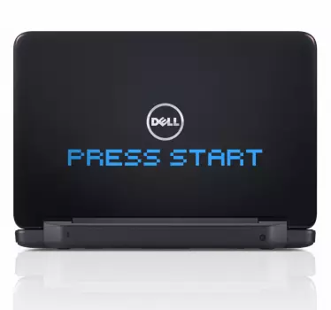 Press Start laptop Sticker - TenStickers