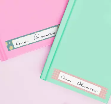 Pretty labels for notebooks educational wall decal - TenStickers