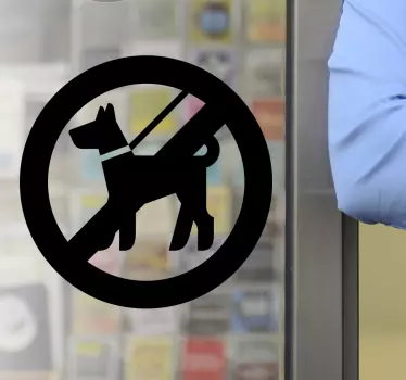 Prohibited No Dogs Sign Sticker - TenStickers