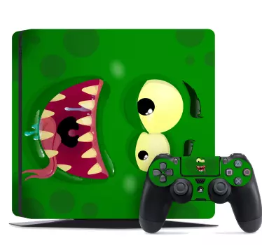 PS4 green monster Playstation 4 stickers - TenStickers