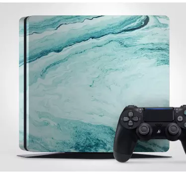 Ps4 skin aqua marble print - TenStickers