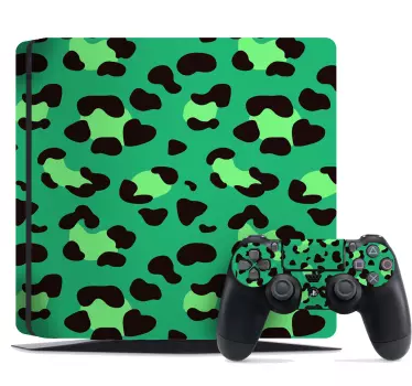 Ps4 skin green animal print - TenStickers