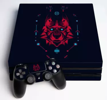 Ps4 skin mystical wolf head - TenStickers