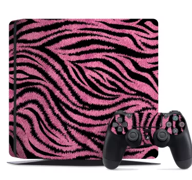 Ps4 skin pink zebra design - TenStickers
