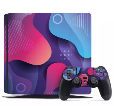 Ps4 skin vibrant abstract design - TenStickers