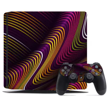 Ps4 skin vibrant wave design - TenStickers