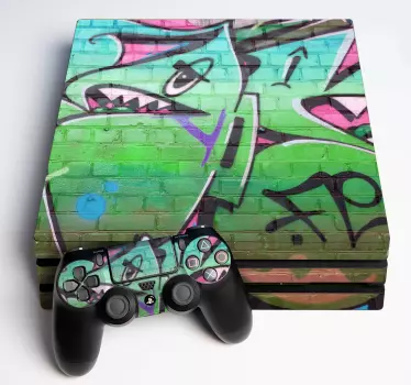 Ps4 skin with bright animal designs - TenStickers