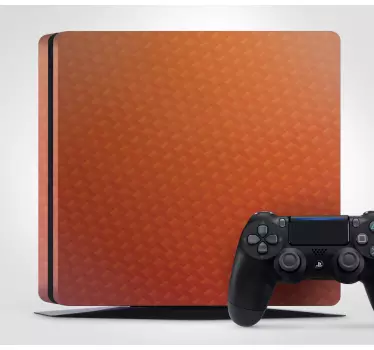 Ps4 skin with orange texture display - TenStickers