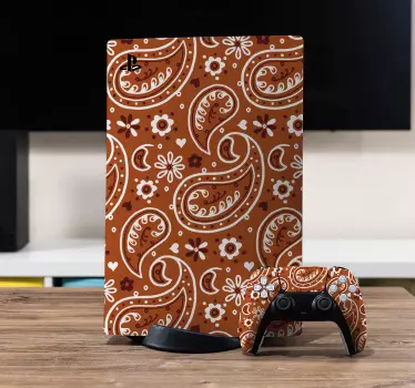Ps4 skin with paisley design - TenStickers