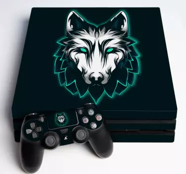 Ps4 skin wolf head design - TenStickers
