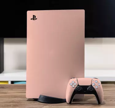 PS4 solid peach Playstation 5 stickers - TenStickers