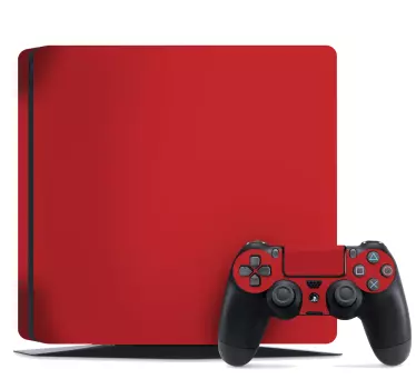 PS4 solid red Playstation 4 stickers - TenStickers