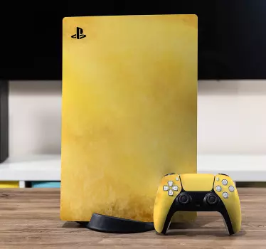Golden brush rushed texture ps5 sticker - TenStickers