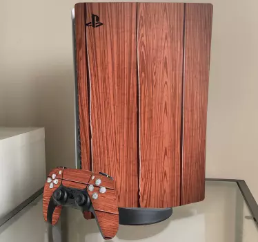 PS5 cherry wood  Playstation 5 stickers - TenStickers