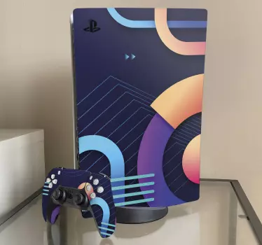 Ps5 skin geometric art shapes - TenStickers