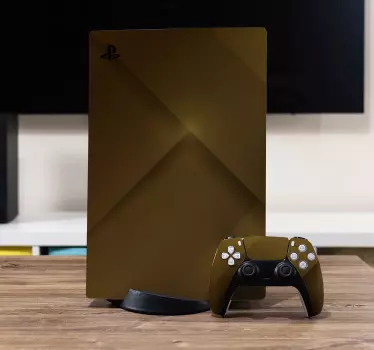 Ps5 skin golden game cover - TenStickers