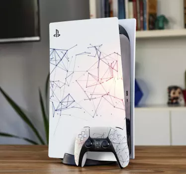 Ps5 skin in geometric contemporary design - TenStickers