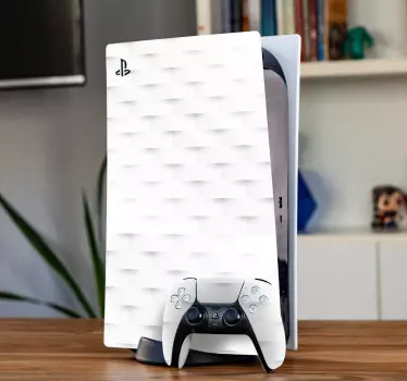 Ps5 skin smooth white shield - TenStickers
