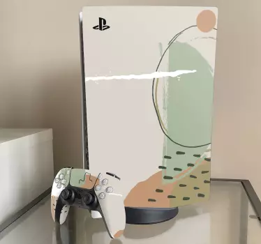 Ps5 skin with conceptual geometric shapes - TenStickers