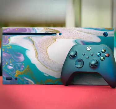 Purple and blue nebulose  xbox sticker - TenStickers
