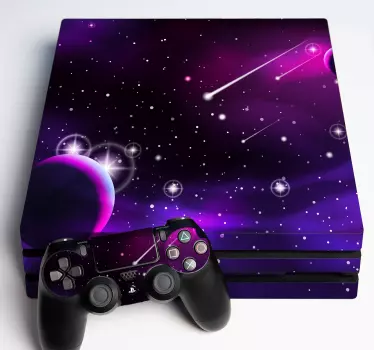 Purple universe theme Playstation 4 stickers - TenStickers