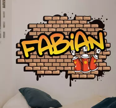 Quote sticker customizable graffiti design - TenStickers