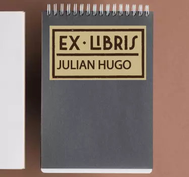 Quote sticker ex libris julian hugo - TenStickers