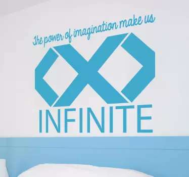 Quote sticker imagination makes us infinite - TenStickers