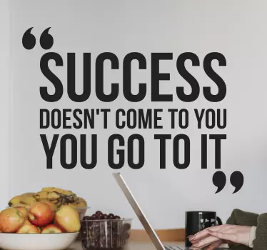 Quote sticker inspirational success quote - TenStickers