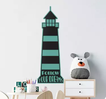 Quote sticker lighthouse dream guidance - TenStickers