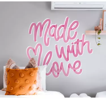 Quote sticker made with affection - TenStickers