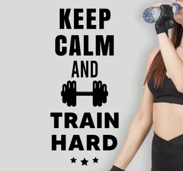 Quote sticker motivational training quote - TenStickers