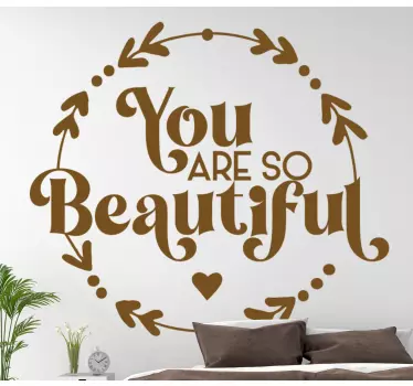Quote sticker you are so beautiful - TenStickers