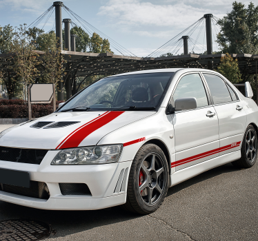 Racing stripes 5 piece car sticker set - TenStickers