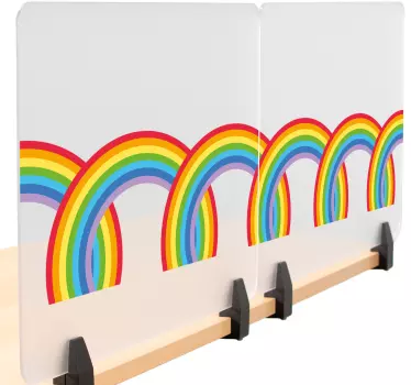 Rainbow border window decal - TenStickers