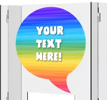 Rainbow text window decal - TenStickers