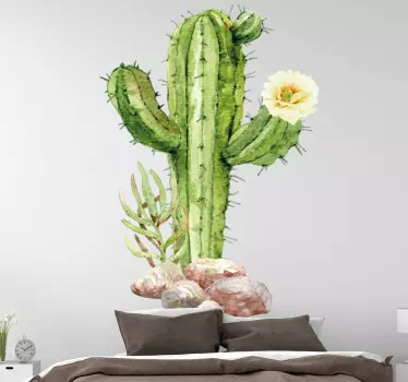 Ralistic sober cactus plant decal - TenStickers