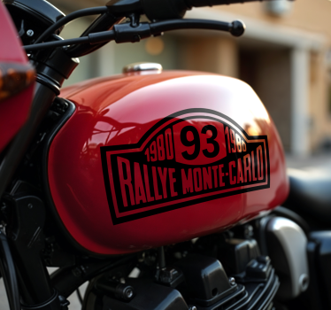 rally number Monte-Carlo motorbike sticker - TenStickers