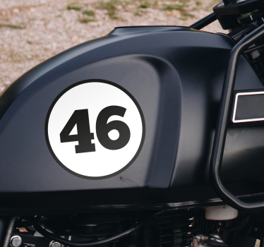 rally number motorbike sticker - TenStickers