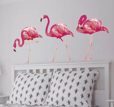 Realistic flamingos bird sticker - TenStickers