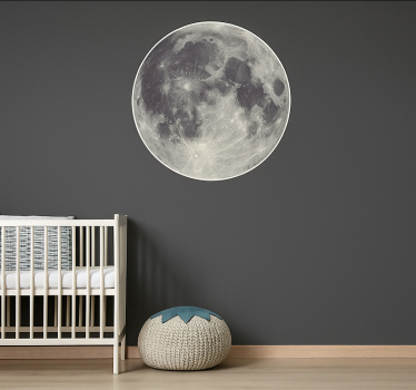 Realistic full moon wall decal - TenStickers
